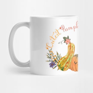 Cute and colorful pumpkins in the patch Mug